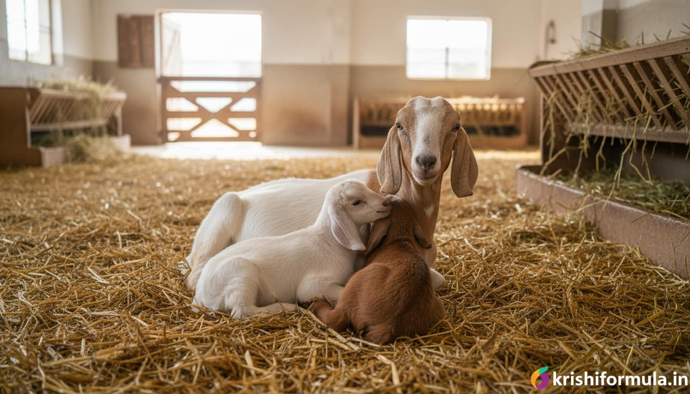 Bakri ke bacche Bakri ke naye bachche (kids) apni maa ke saath