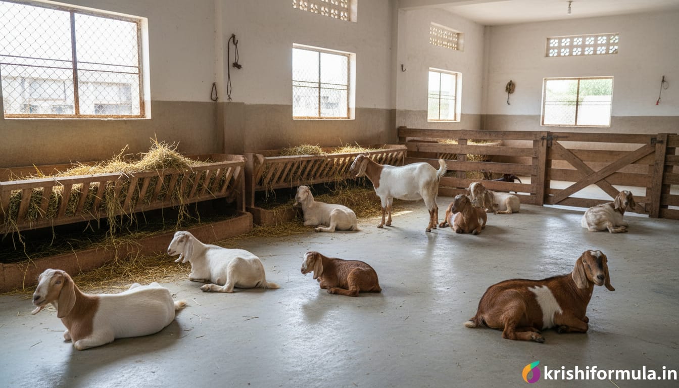 Goat Shed Setup India Bakri ka shed ka andar ka design